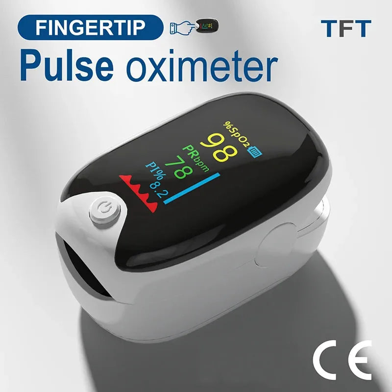 OxiSalud® Oxímetro de Pulso Portátil con Pantalla TFT y Apagado Automático