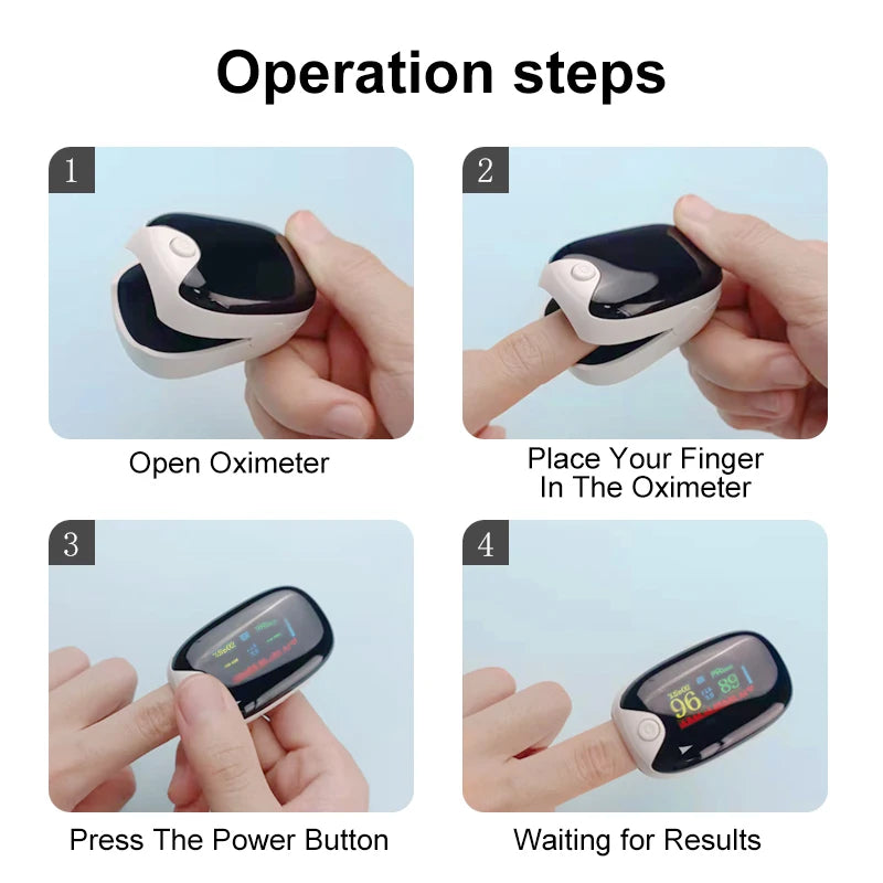 OxiSalud® Oxímetro de Pulso Portátil con Pantalla TFT y Apagado Automático