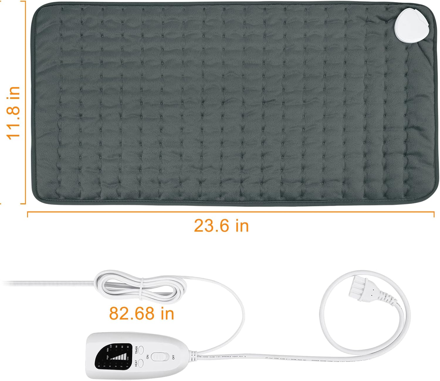 Manta Eléctrica de 30x60cm con 6 Temperaturas y Apagado Automático