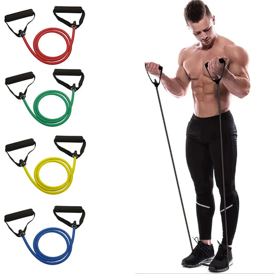 FuerzaFit® Bandas de Resistencia con Asas para Entrenamiento en Casa