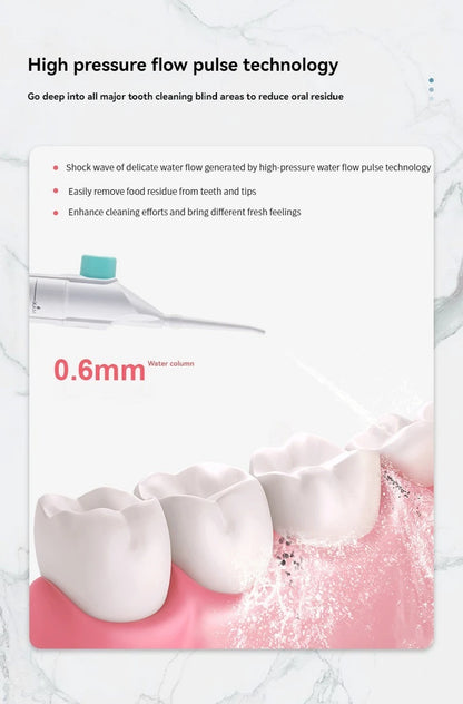 SonrisaPura® Irrigador Dental Portátil de Alta Presión