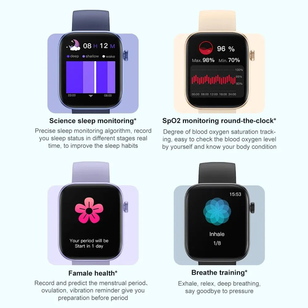 VitaWatch Pro® Smartwatch con Llamadas, Monitor de Salud y Notificaciones Inteligentes