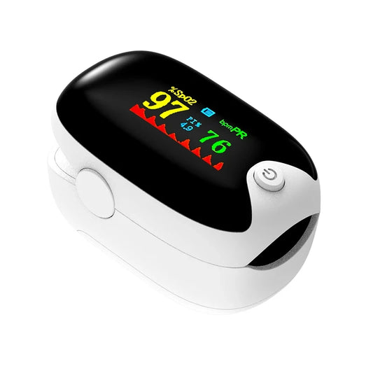 OxiSalud® Oxímetro de Pulso Portátil con Pantalla TFT y Apagado Automático