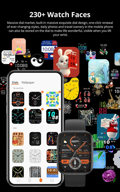 VitaWatch Pro® Smartwatch con Llamadas, Monitor de Salud y Notificaciones Inteligentes