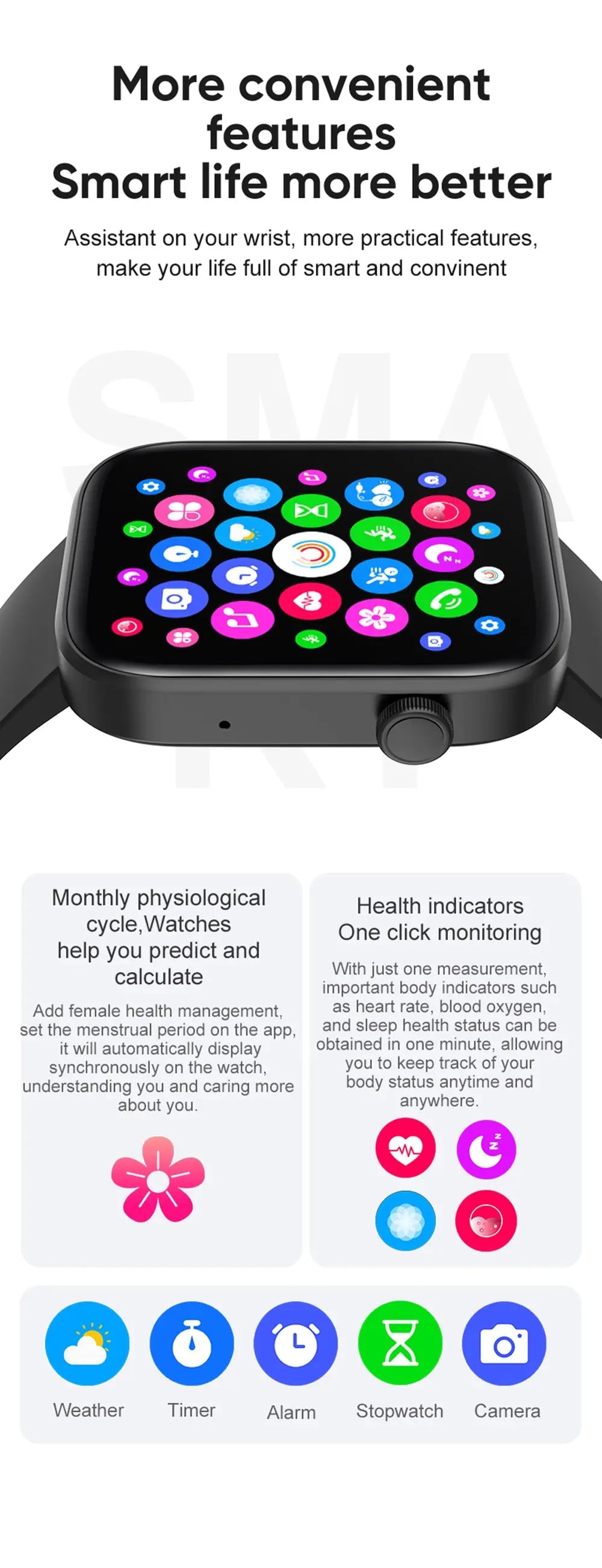 VitaWatch Pro® Smartwatch con Llamadas, Monitor de Salud y Notificaciones Inteligentes