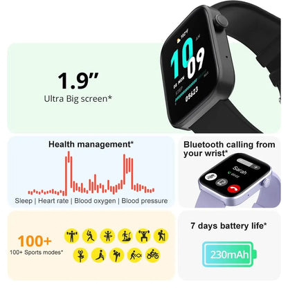 VitaWatch Pro® Smartwatch con Llamadas, Monitor de Salud y Notificaciones Inteligentes