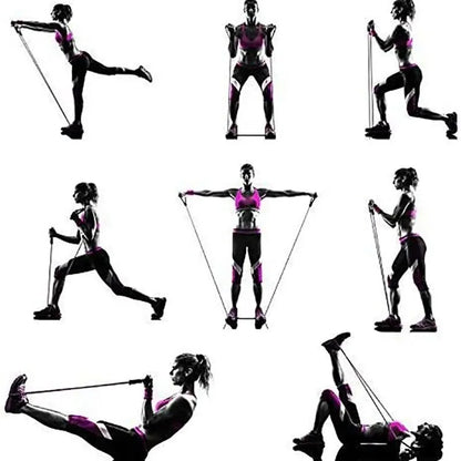 FuerzaFit® Bandas de Resistencia con Asas para Entrenamiento en Casa