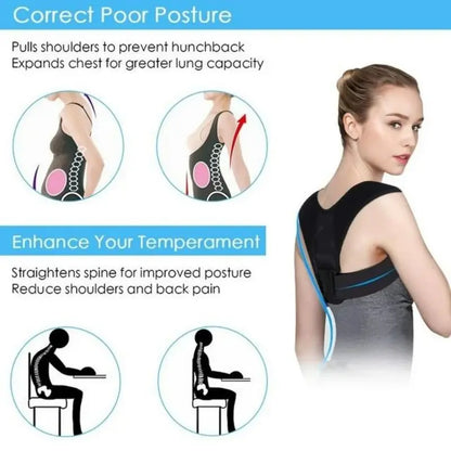 EspaldaSana® Corrector Postural para Hombros y Columna