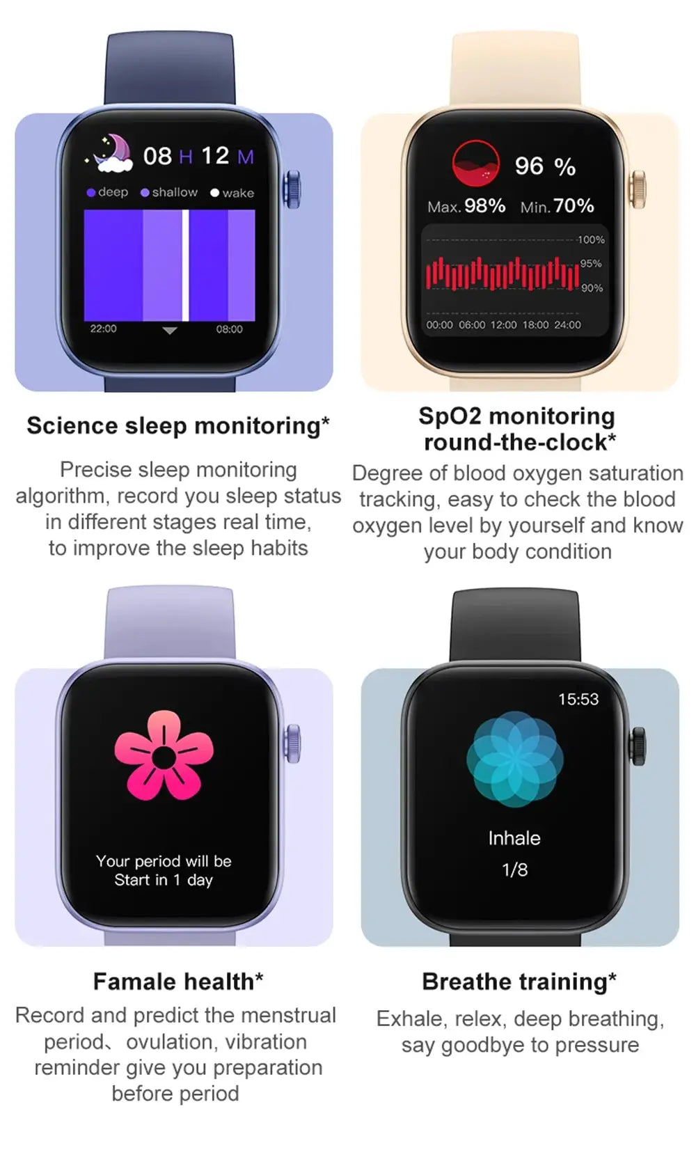 VitaWatch Pro® Smartwatch con Llamadas, Monitor de Salud y Notificaciones Inteligentes