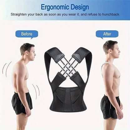 EspaldaSanaPro® Corrector de Espalda Ajustable para Hombres y Mujere